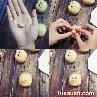 Ảnh minh họa 4 - Ngộ nghĩnh và đáng yêu bánh trung thu hình mặt heo cho bé !