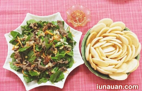 Ảnh minh họa 11 - Thanh mát, bổ dưỡng món gỏi rau má thịt bò cho bữa cơm thêm ngon miệng !